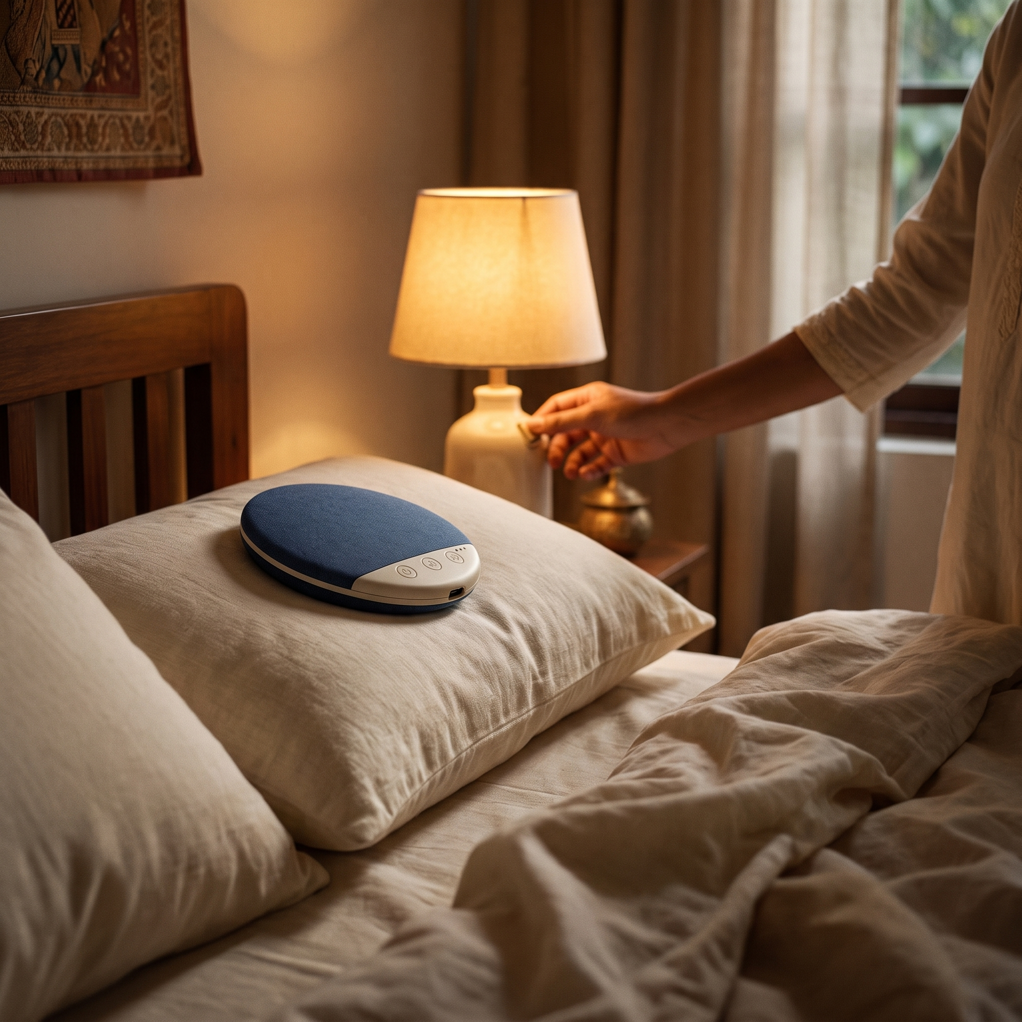 Lights-out bedside lamp off