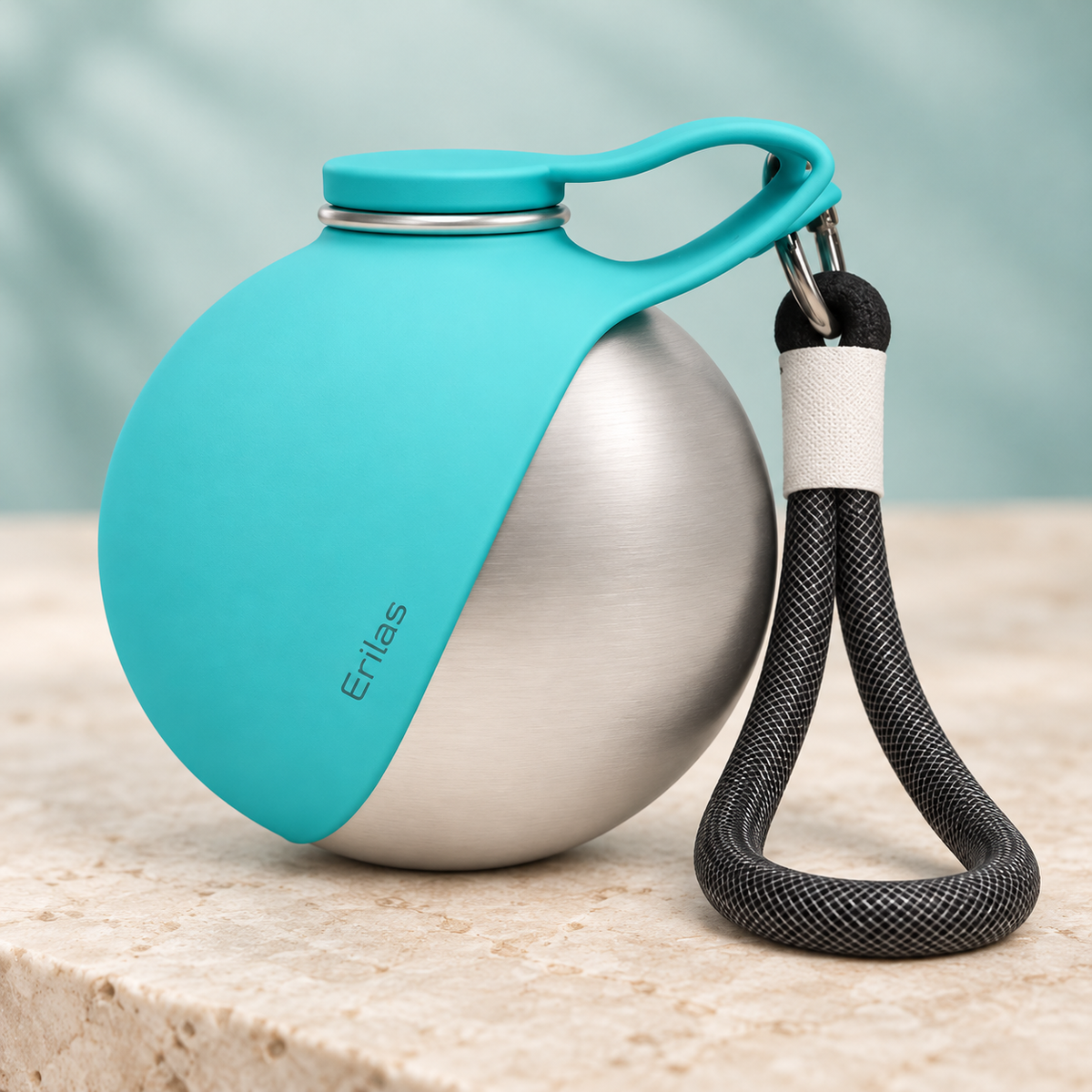 PawSipper with the drinking bowl folded around its bottle