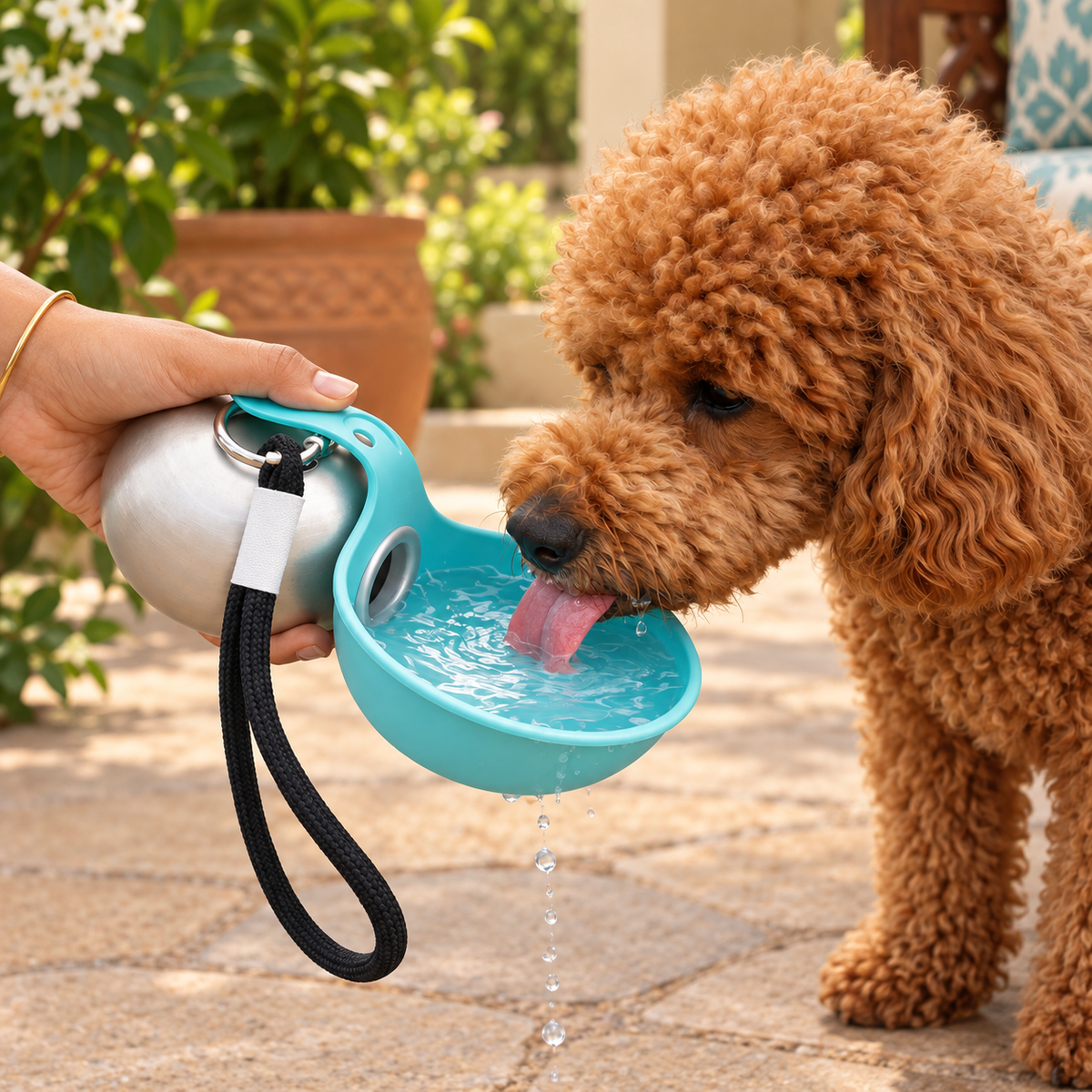 PawSipper with its drinking bowl open