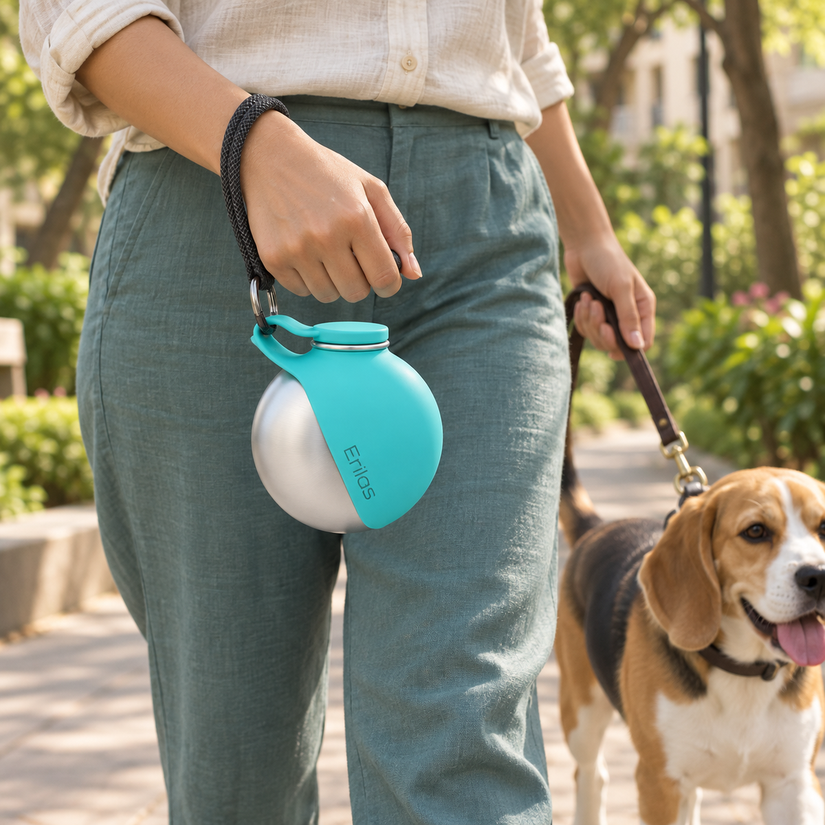 PawSipper carried with its wrist loop