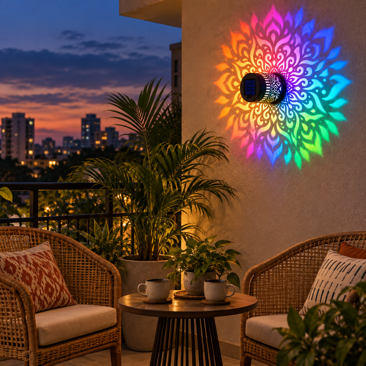 Erilas product-page illustration: pdp sun evening balcony