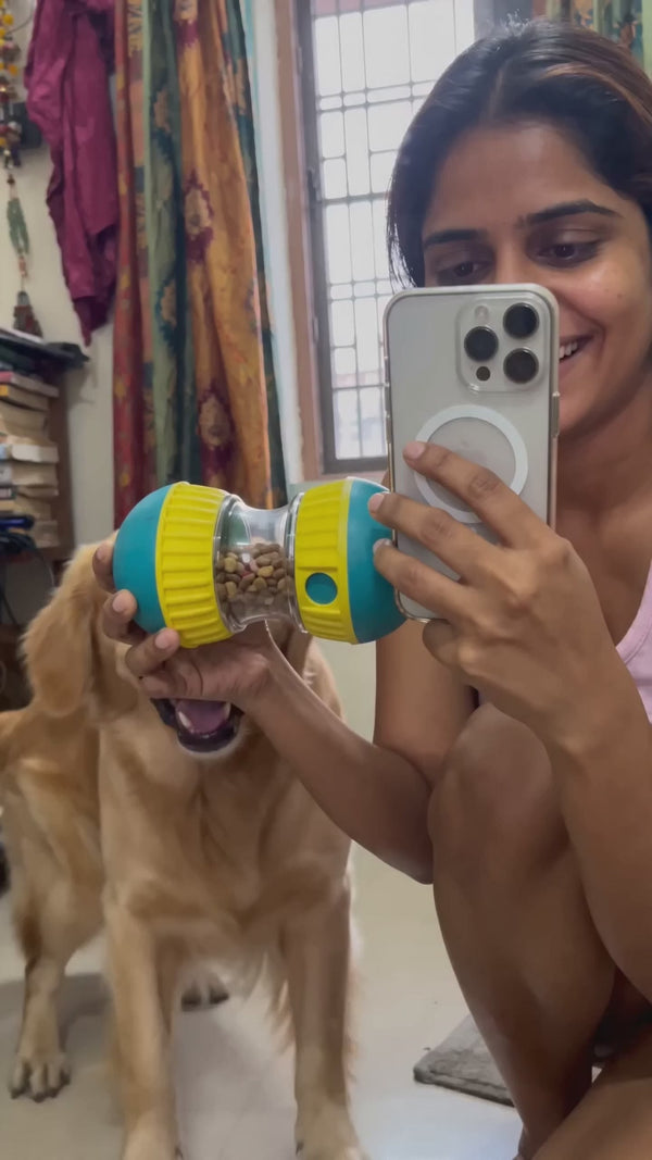 Erilas TumbleBar real use - woman and dog